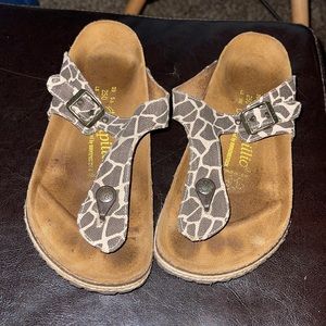 Giraffe print Birkenstocks